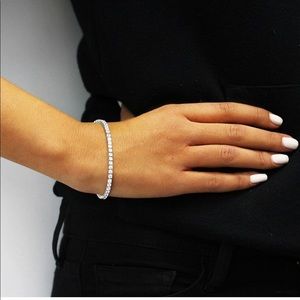 925 Sterling Silver  CZ Tennis Bracelet